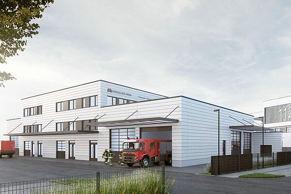 In Altena Rosmart entsteht ein neues Feuerwehr Service Zentrum. Rosmarts neue Schaltstelle für Einsatz & Schutz