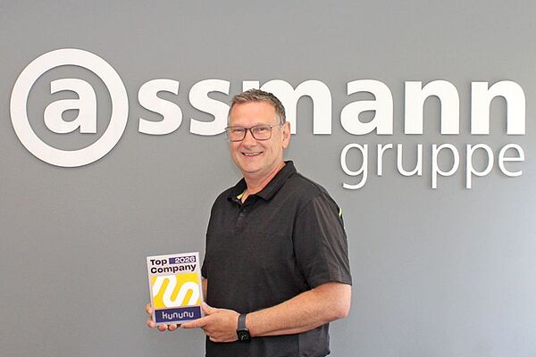 Olaf Bruske mit dem kununu Top Company-Siegel 2026 assmann gruppe erhält das kununu Top Company-Siegel 2026