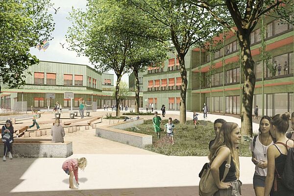 Neue, sechszügige Gesamtschule an der Knappenstraße in Oberhausen Stadt Oberhausen investiert in neue Gesamtschule