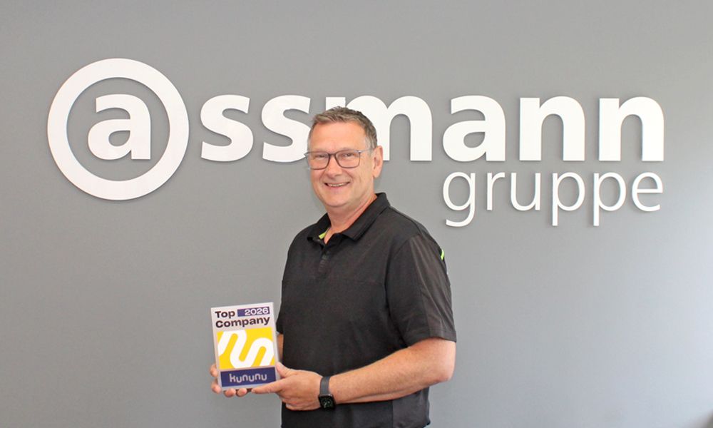 Olaf Bruske mit dem kununu Top Company-Siegel 2026 assmann gruppe erhält das kununu Top Company-Siegel 2026