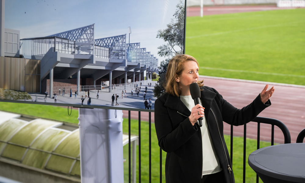Präsentation „Sportpark Lohrheide“ auf Pressekonferenz