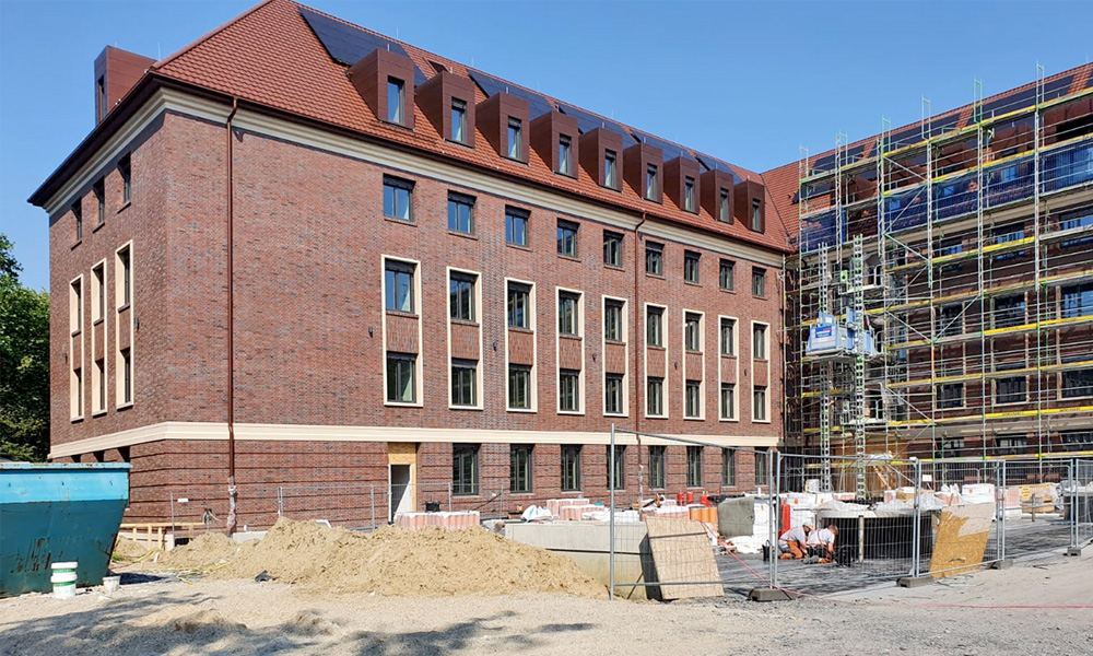 LWL-Verwaltungsgebäude Münster: Fassade erstmalig sichtbar